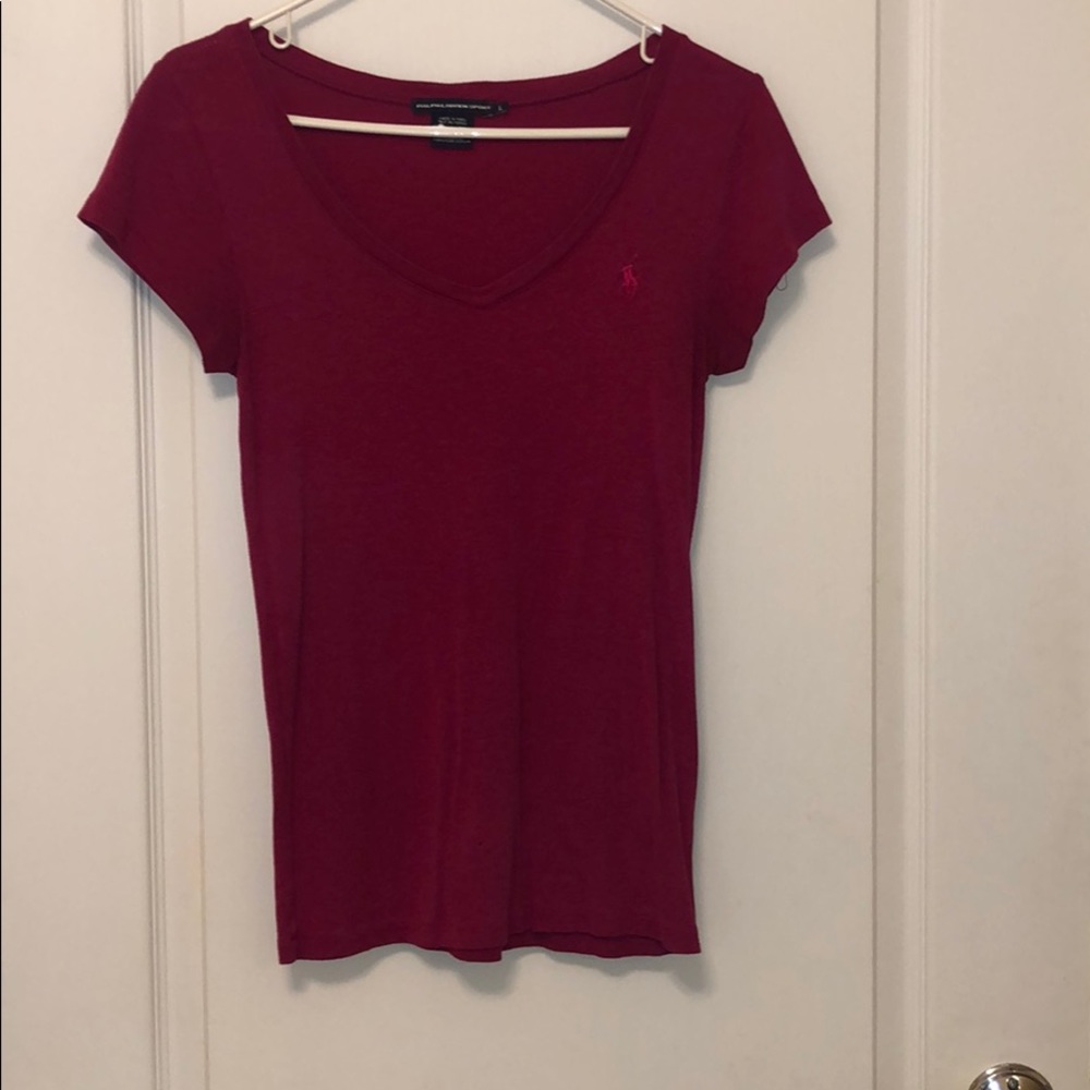 pink Ralph Lauren tshirt